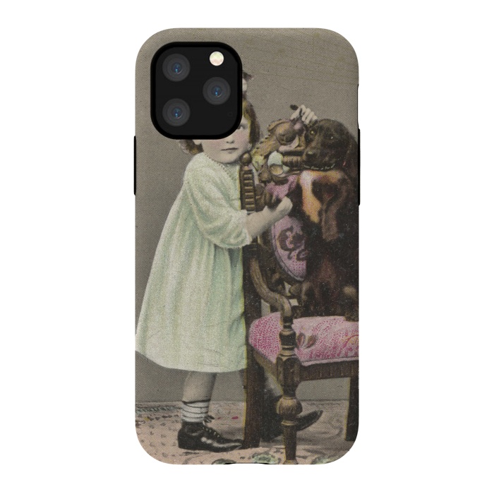 iPhone 11 Pro StrongFit Vintage Girl With Dog by Andrea Haase