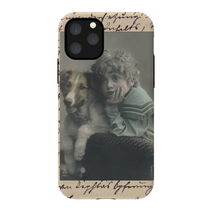 iPhone 11 Pro StrongFit Vintage Boy With Dog by Andrea Haase