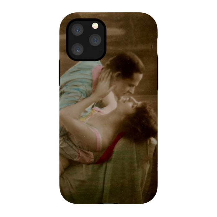 iPhone 11 Pro StrongFit Old Postcard Kissing Couple by Andrea Haase