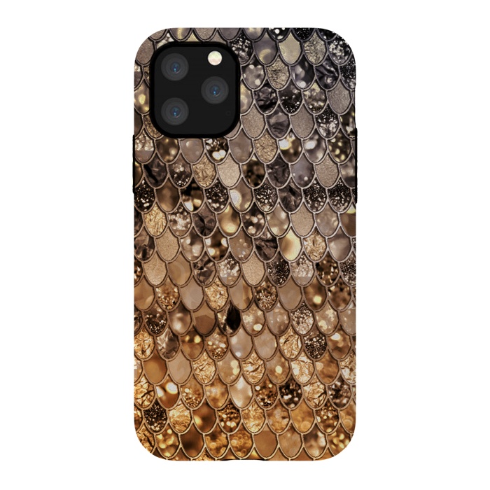iPhone 11 Pro StrongFit Old Gold and Bronze Mermaid Scales Pattern by  Utart