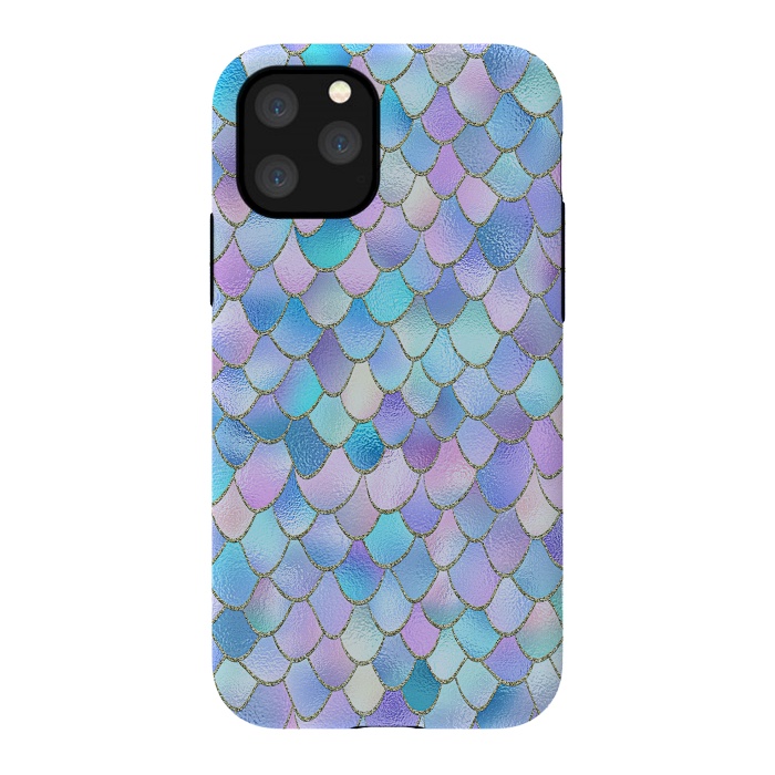 iPhone 11 Pro StrongFit Lavender Wonky Metal Mermaid Scales by  Utart