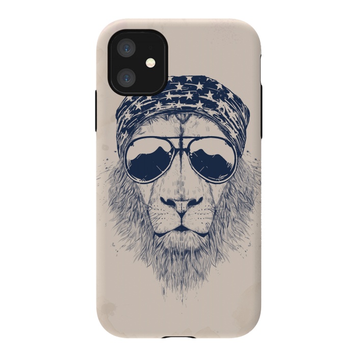 iPhone 11 StrongFit Wild lion by Balazs Solti