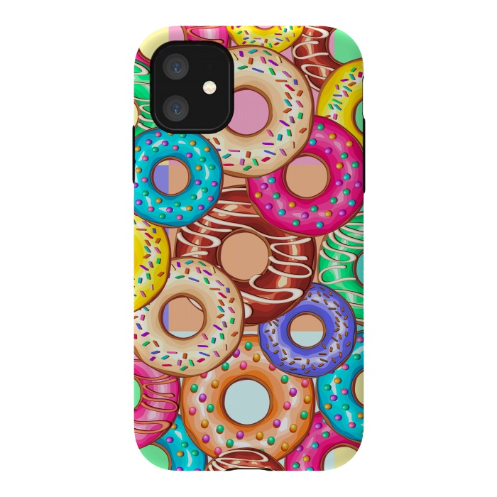 iPhone 11 StrongFit Donuts Punchy Pastel flavours by BluedarkArt