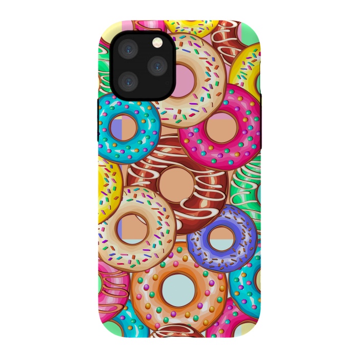 iPhone 11 Pro StrongFit Donuts Punchy Pastel flavours by BluedarkArt
