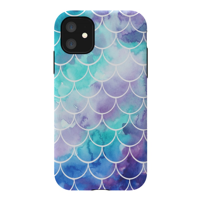 iPhone 11 StrongFit Pastel Clouds Mermaids Tail by Becky Starsmore
