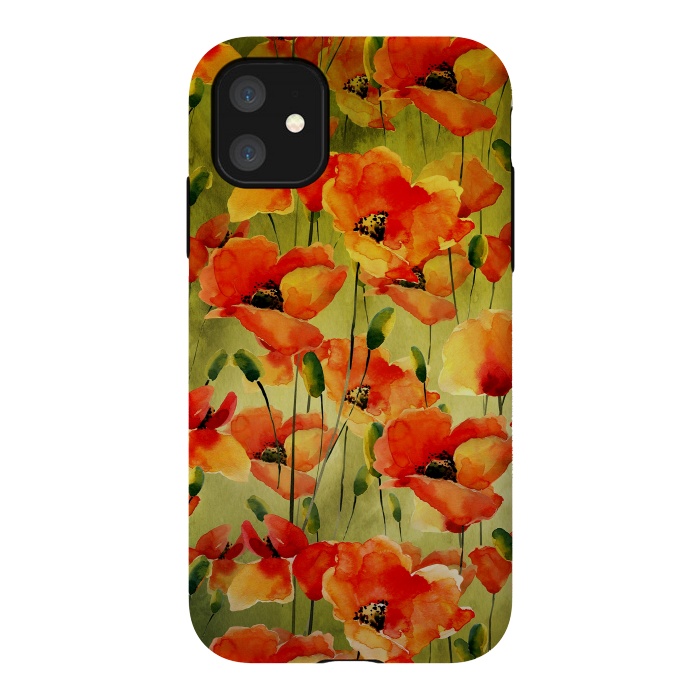 iPhone 11 StrongFit Poppy Fields forever by  Utart