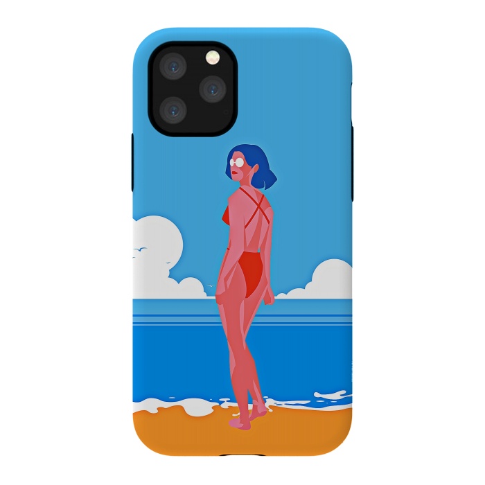 iPhone 11 Pro StrongFit Summer Girl at the Beach by DaDo ART