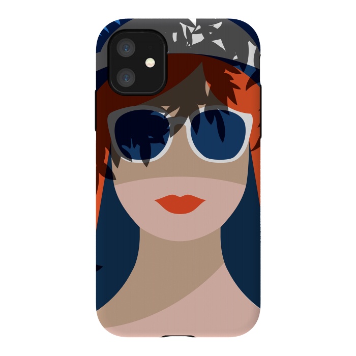 iPhone 11 StrongFit Girl with Sunglasses by DaDo ART