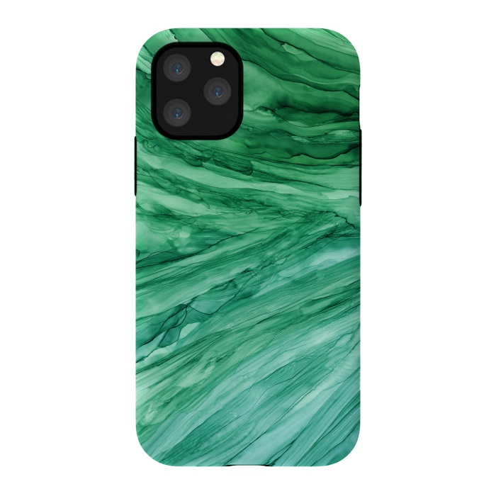iPhone 11 Pro StrongFit Emerald Green Marble by Becky Starsmore