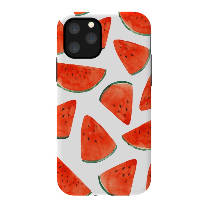 iPhone 11 Pro StrongFit Fruity Summer Watermelon Print by Becky Starsmore