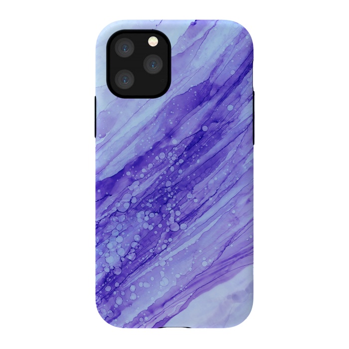 iPhone 11 Pro StrongFit Purple Marble Print by Becky Starsmore