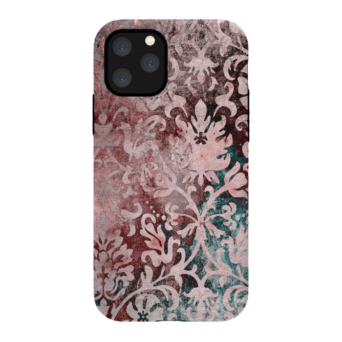 iPhone 11 Pro StrongFit Rosegold Damask 2 by Andrea Haase