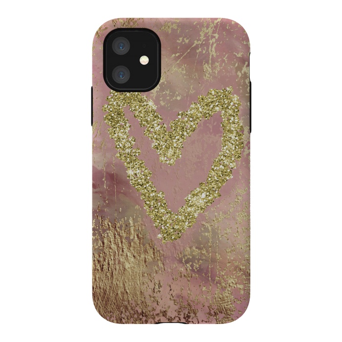 iPhone 11 StrongFit Sparkling Heart by Andrea Haase