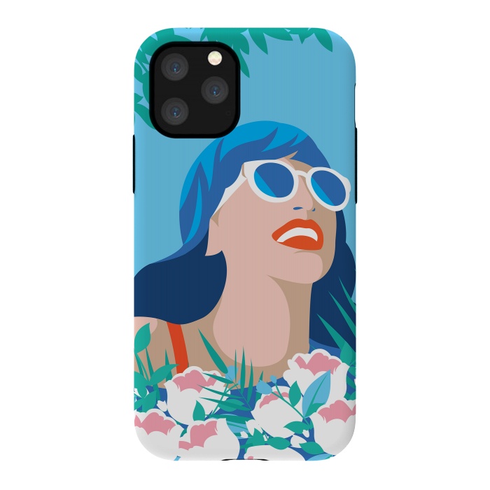 iPhone 11 Pro StrongFit Blue Summer Girl by DaDo ART