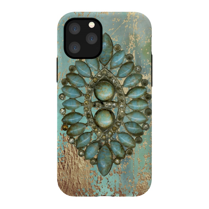 iPhone 11 Pro StrongFit Turquoise Embellishment by Andrea Haase