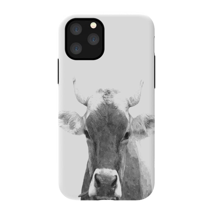 iPhone 11 Pro StrongFit Black and White Cow by Alemi