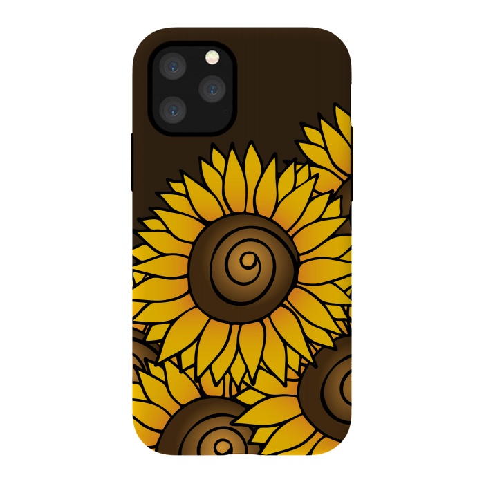 iPhone 11 Pro StrongFit Sunflower by Majoih