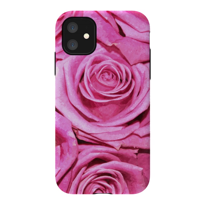 iPhone 11 StrongFit Pink Roses  by Alemi