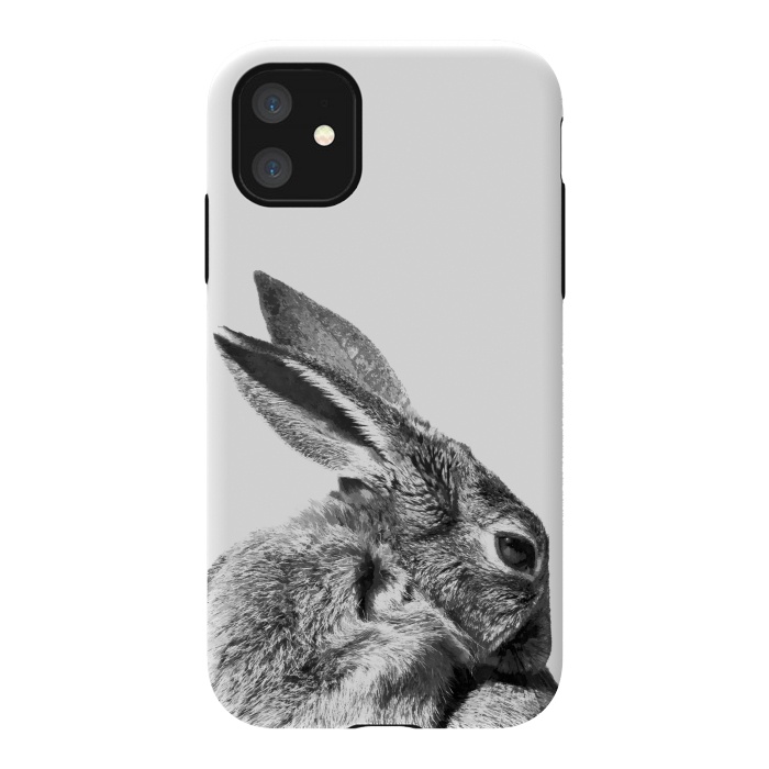 iPhone 11 StrongFit Black and White Rabbit by Alemi