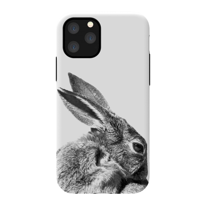 iPhone 11 Pro StrongFit Black and White Rabbit by Alemi