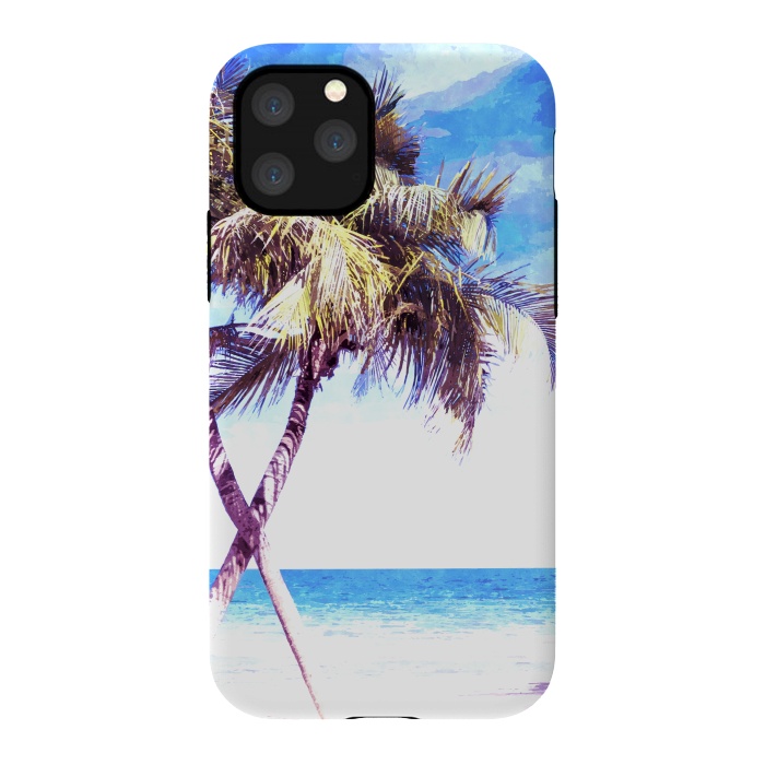 iPhone 11 Pro StrongFit Palm Trees Beach by Alemi