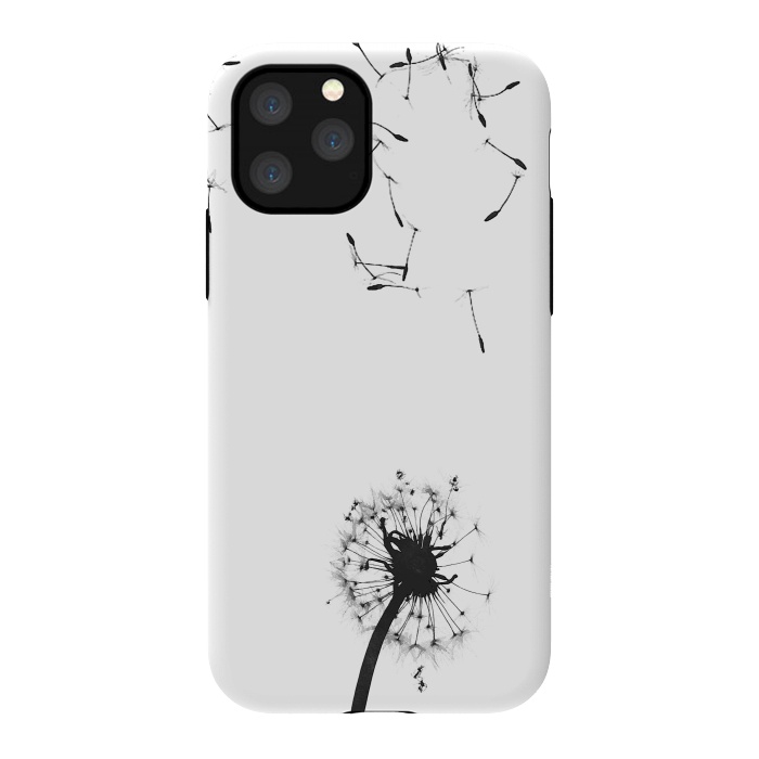iPhone 11 Pro StrongFit Black and White Dandelion #2 by Alemi