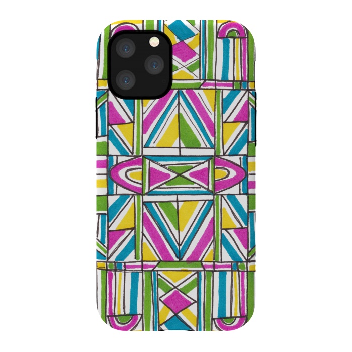 iPhone 11 Pro StrongFit Geometric Pattern by Laura K Maxwell