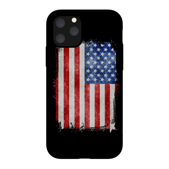 iPhone 11 Pro StrongFit American Flag Grunge Style by Andrea Haase
