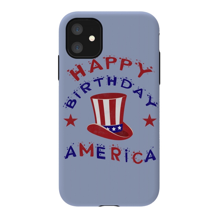 iPhone 11 StrongFit Happy Birthday America 4th July by Andrea Haase