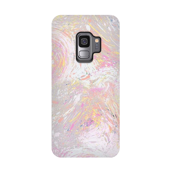 Galaxy S9 StrongFit Dripping Splatter Orange by Ninola Design