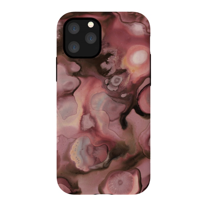iPhone 11 Pro StrongFit Ebb and Flow in Coral by Micklyn Le Feuvre