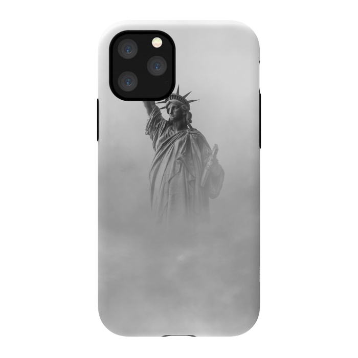 iPhone 11 Pro StrongFit Statue Of Liberty Black And White by Andrea Haase