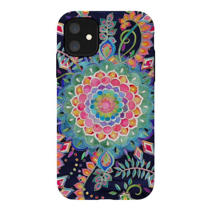 iPhone 11 StrongFit Color Celebration Mandala by Micklyn Le Feuvre