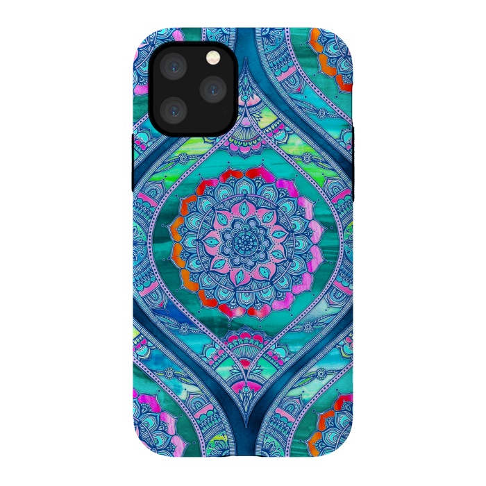 iPhone 11 Pro StrongFit Radiant Boho Color Play Mandala by Micklyn Le Feuvre