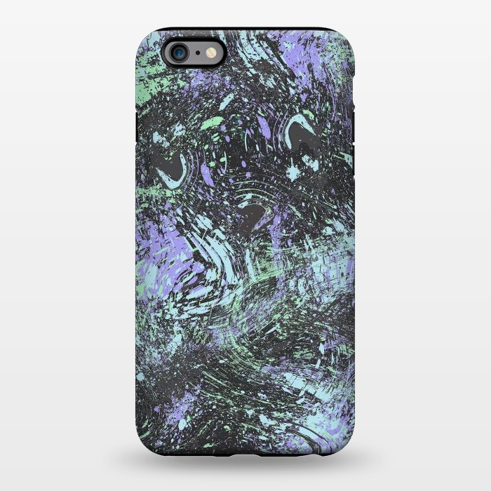 iPhone 6/6s plus StrongFit Dripping Splatter Purple Turquoise by Ninola Design