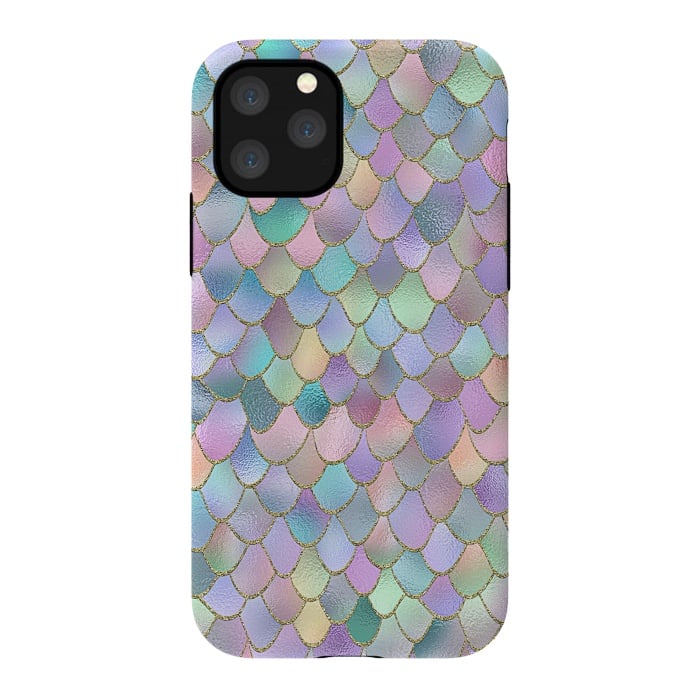 iPhone 11 Pro StrongFit Lavender and Pink Wonky Mermaid Scales by  Utart