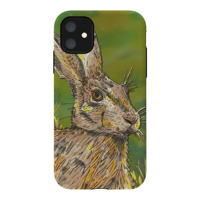 iPhone 11 StrongFit Summer Hare by Lotti Brown