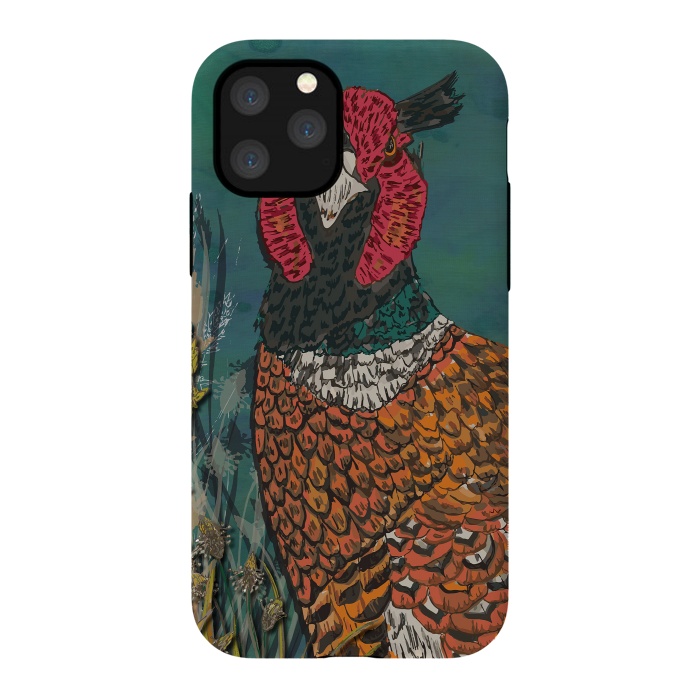 iPhone 11 Pro StrongFit Funny Pheasant by Lotti Brown