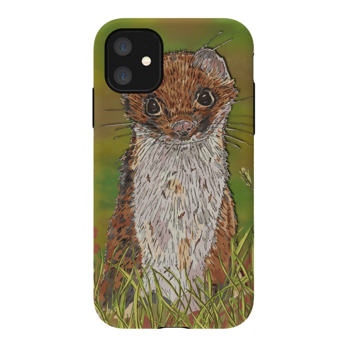 iPhone 11 StrongFit Summer Stoat by Lotti Brown