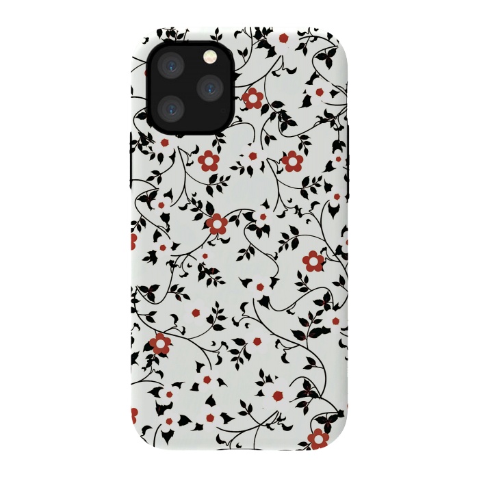 iPhone 11 Pro StrongFit Read & white flowers by Jms