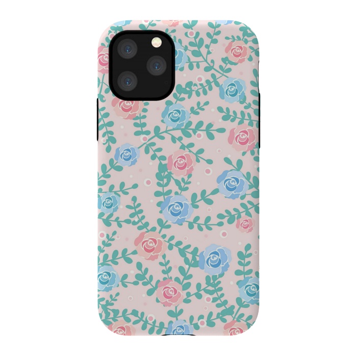 iPhone 11 Pro StrongFit Pink blue roses by Jms