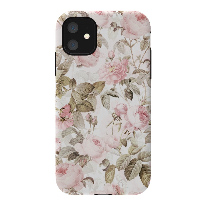 iPhone 11 StrongFit Pastel Vintage Roses by  Utart