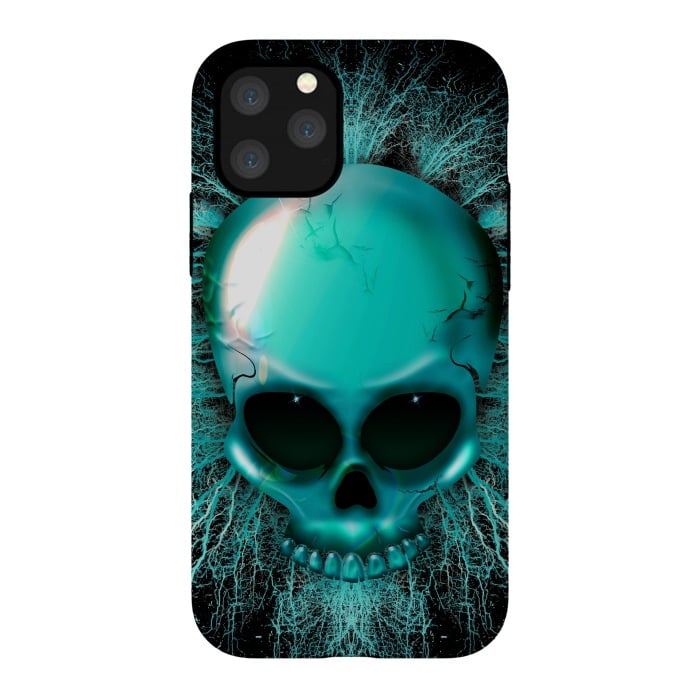 iPhone 11 Pro StrongFit Ghost Skull Hologram by BluedarkArt