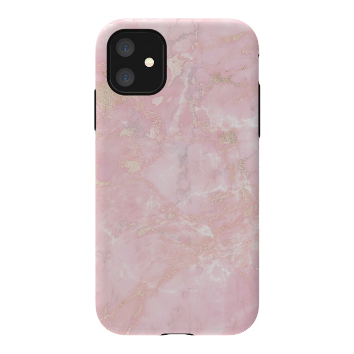 iPhone 11 StrongFit Delicate Rose Gold Metal on Light Pink Marble by  Utart