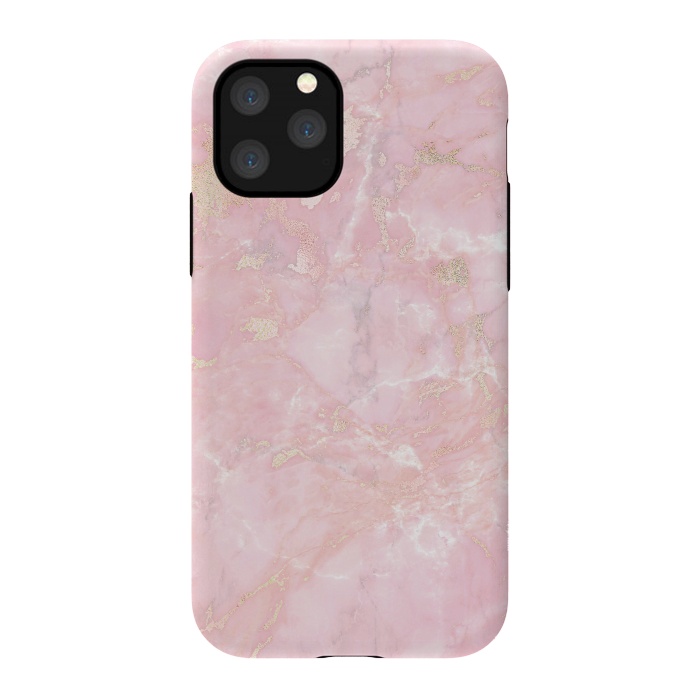 iPhone 11 Pro StrongFit Delicate Rose Gold Metal on Light Pink Marble by  Utart