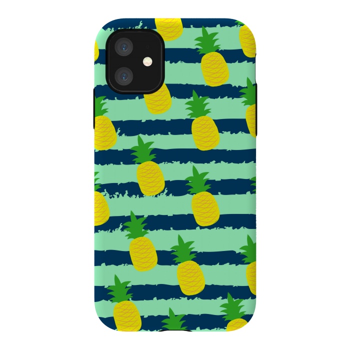 iPhone 11 StrongFit summer pineapple pattern by MALLIKA