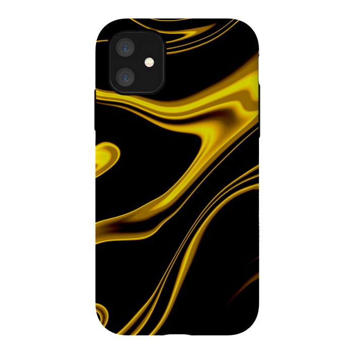 iPhone 11 StrongFit Black and Gold by Ashley Camille