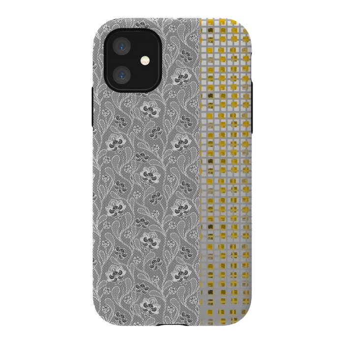 iPhone 11 StrongFit Lace and gold by Kashmira Baheti