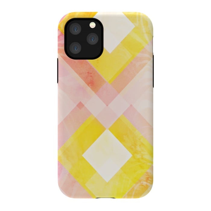 iPhone 11 Pro StrongFit Pink yellow pattern by Jms