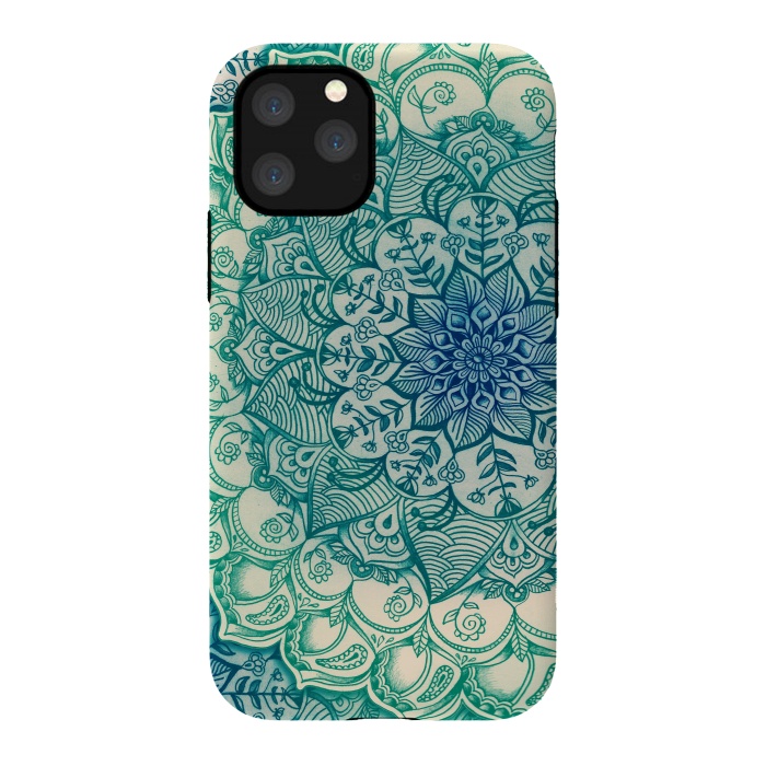 iPhone 11 Pro StrongFit Emerald Doodle by Micklyn Le Feuvre
